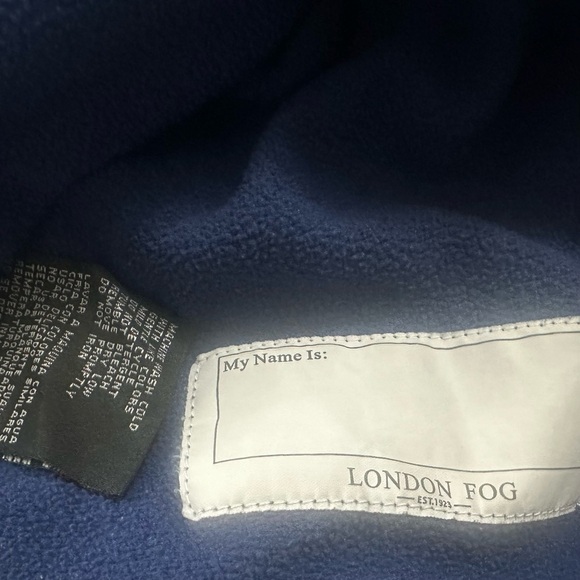 LONDON FOG Blue Silver Celestial Stars Moon Girls Parka Jacket Size 6 Hooded - Picture 4 of 5